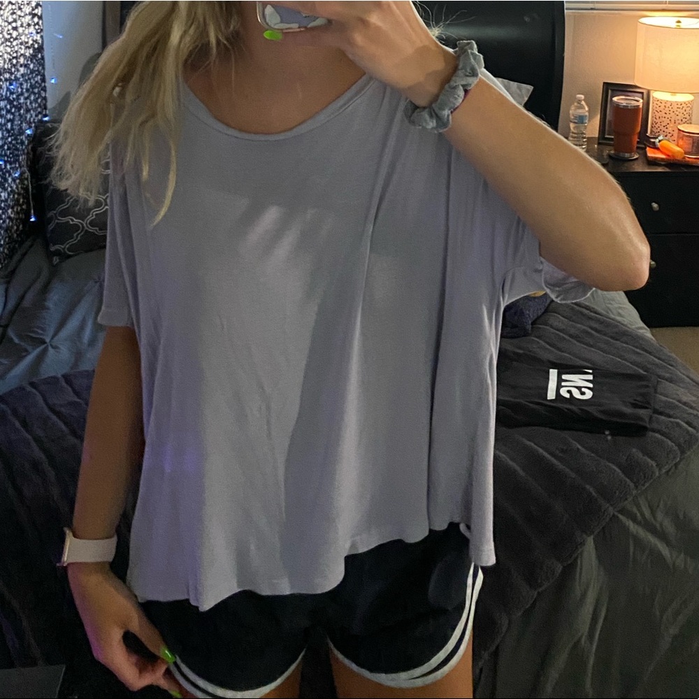 lavender loose short sleeve